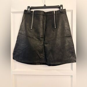 Zara Faux Leather Mini Skirt L